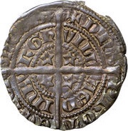 ½ Groat - David II 2nd Coinage, Class A, United Kingdom, 1357-1367 reverse image