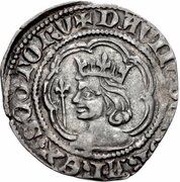 ½ Groat - David II 2nd Coinage, Class B obverse image