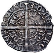 ½ Groat - David II 2nd Coinage, Class C, United Kingdom, 1357-1367 reverse image