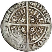 ½ Groat - David II 2nd Coinage, Class A, United Kingdom, 1357-1367 reverse image