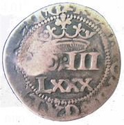 100 Réis - João IV Countermarked 80 Réis obverse image