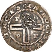 125 Réis - João IV Countermarked 1 Tostão, Brazil, 1663 reverse image