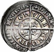 1 Groat - David II 2nd Coinage, Class A, United Kingdom, 1357-1367 reverse image