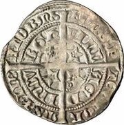 1 Groat - David II 2nd Coinage, Class C, United Kingdom, 1357-1367 reverse image