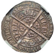 1 Groat - David II 2nd Coinage, Class D, United Kingdom, 1357-1367 reverse image