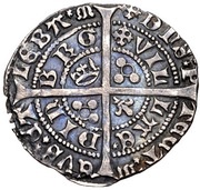 1 Groat - James IV Heavy Coinage, Type IIb, United Kingdom, 1489-1496 reverse image
