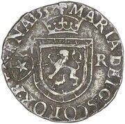 1 Plack - Mary I 1st Period, Countermark of 1575 obverse image