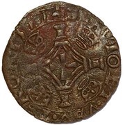 1 Plack - Mary I 1st Period, United Kingdom, 1557 reverse image