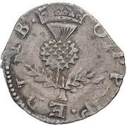 1 Plack - James VI, United Kingdom, 1583-1590 reverse image