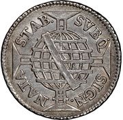 160 Réis - José I Light Type - Lisbon Mint, Brazil, 1768-1776 reverse image