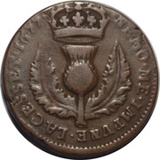 1 Bawbee - Charles II, United Kingdom, 1677 reverse image
