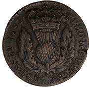 1 Bawbee - William and Mary, United Kingdom, 1692 reverse image