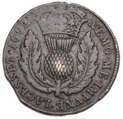 1 Bawbee - William and Mary, United Kingdom, 1692 reverse image