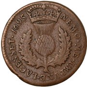 1 Bawbee - William II, United Kingdom, 1695 reverse image
