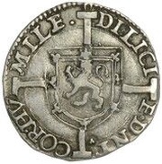 ½ Testoon - Mary I 1st Period, Type II, United Kingdom, 1555 reverse image