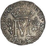 ½ Testoon - Francis and Mary 2nd Period, Type II, United Kingdom, 1560 reverse image