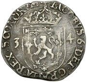 ¼ Merk - James VI 2nd Coinage obverse image