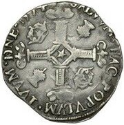 ¼ Merk - James VI 2nd Coinage, United Kingdom, 1572-1580 reverse image