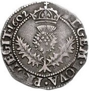 ¼ Thistle Merk - James VI 8th Coinage, United Kingdom, 1601-1604 reverse image