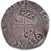 200 Réis - Afonso VI Countermarked over Tostão/Portugal, Brazil, 1663-1667 reverse image