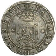 1 Testoon - Mary I 1st Period, Type I, United Kingdom, 1553 reverse image