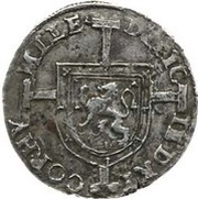 1 Testoon - Mary I 1st Period, Type II, United Kingdom, 1555 reverse image