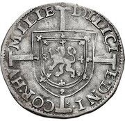 1 Testoon - Mary I 1st Period, Type II, United Kingdom, 1555 reverse image