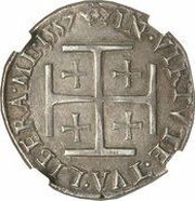 1 Testoon - Mary I 1st Period, Type IIIa, United Kingdom, 1556-1557 reverse image