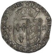 1 Testoon - Francis and Mary 2nd Period, Type II obverse image