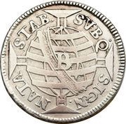 300 Réis - José I Province of Minas Gerais; Bahia Mint, Brazil, 1752-1758 reverse image