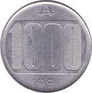 1000 Australes reverse image