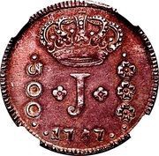 300 Réis - José I Curved Zones; Province of Minas Gerais; Rio de Janeiro Mint obverse image