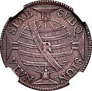 300 Réis - José I Curved Zones; Province of Minas Gerais; Rio de Janeiro Mint, Brazil, 1754-1764 reverse image
