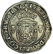 Balance ½ Merk - James VI 6th Coinage obverse image