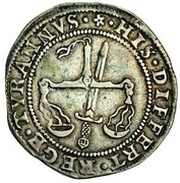 Balance ½ Merk - James VI 6th Coinage, United Kingdom, 1591-1593 reverse image