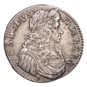 ½ Merk - Charles II 1st Coinage, Type III obverse image