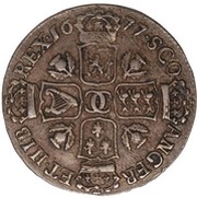 ⅛ Dollar - Charles II 2nd Coinage, United Kingdom, 1676-1682 reverse image