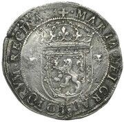 ⅓ Ryal - Mary I 5th Period, Countermark of 1578 obverse image