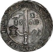 ⅓ Ryal - James VI 1st Coinage, Countermark of 1578, United Kingdom, 1567-1571 reverse image