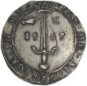 ⅓ Ryal - James VI 1st Coinage, United Kingdom, 1567-1571 reverse image