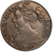 10 Shillings - Anne obverse image