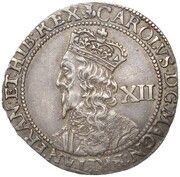 12 Shillings - Charles I 3rd Coinage, 4th Issue obverse image