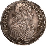 1 Merk - Charles II 1st Coinage, Type II obverse image