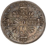 ¼ Dollar - Charles II 2nd Coinage, United Kingdom, 1675-1682 reverse image