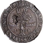 ⅔ Ryal - Mary and Henry Darnley 4th Period, Countermark of 1578, United Kingdom, 1565-1567 reverse image