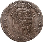 20 Shillings - William II, United Kingdom, 1695-1699 reverse image
