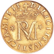 22 Shillings - Mary I 1st Period, United Kingdom, 1553 reverse image