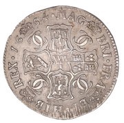 2 Merks - Charles II 1st Coinage, Type I, United Kingdom, 1664 reverse image