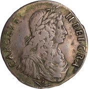 2 Merks - Charles II 1st Coinage, Type II obverse image