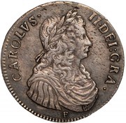 2 Merks - Charles II 1st Coinage, Type III obverse image
